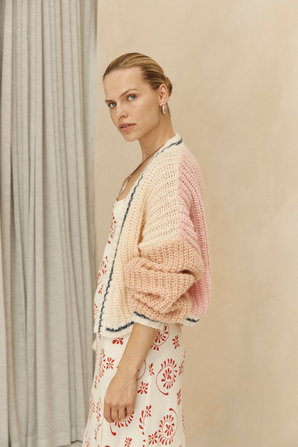 Franca Knit Cardigan Pink