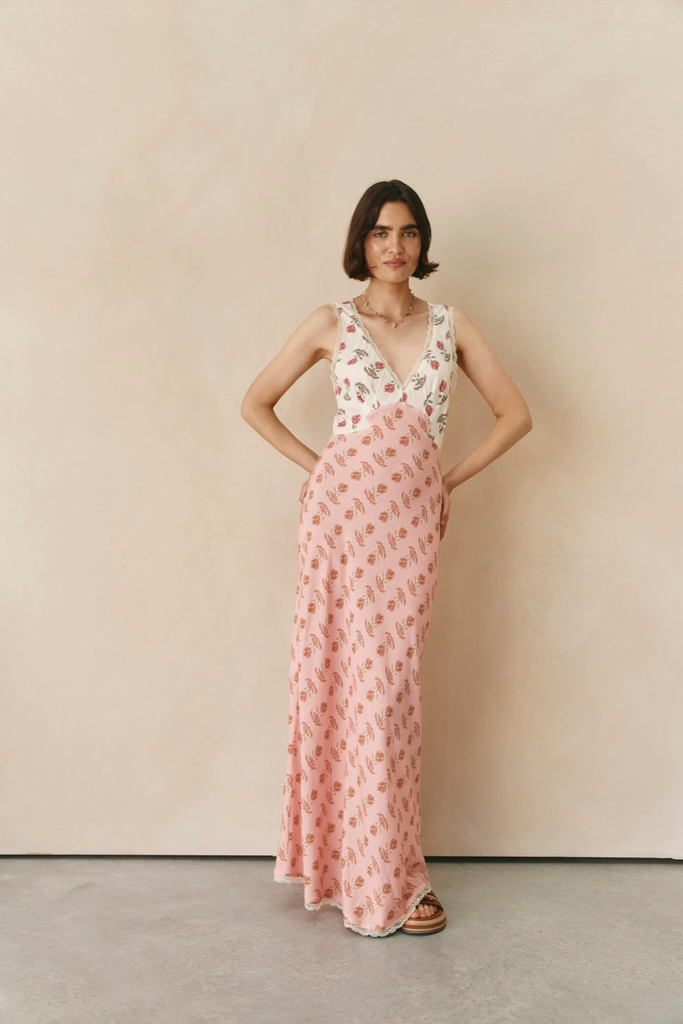 Novella Bias Cut Maxi Dress Boheme