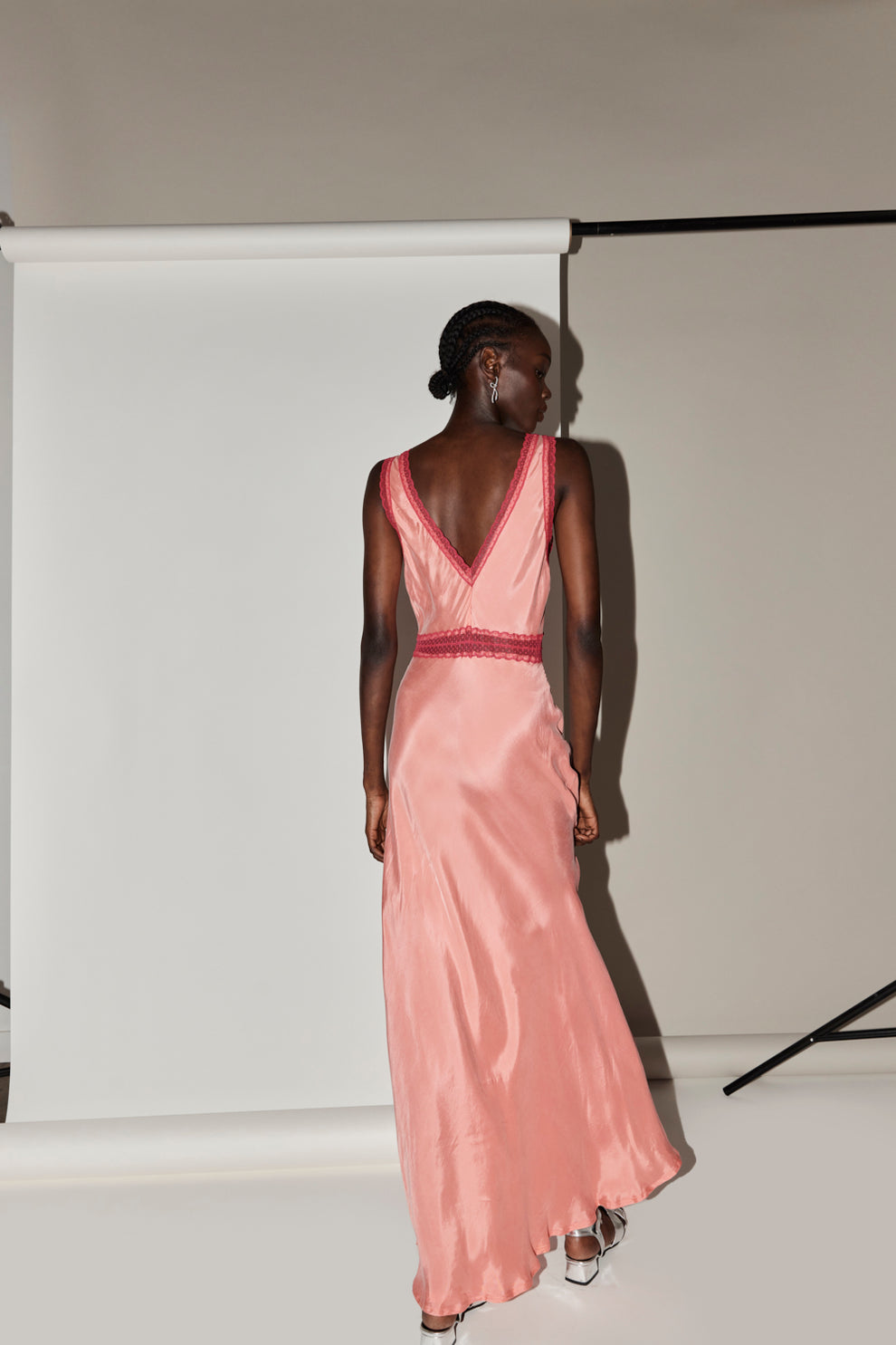 Meet Me On The Dance Floor Bias Cut Maxi Dress Coral