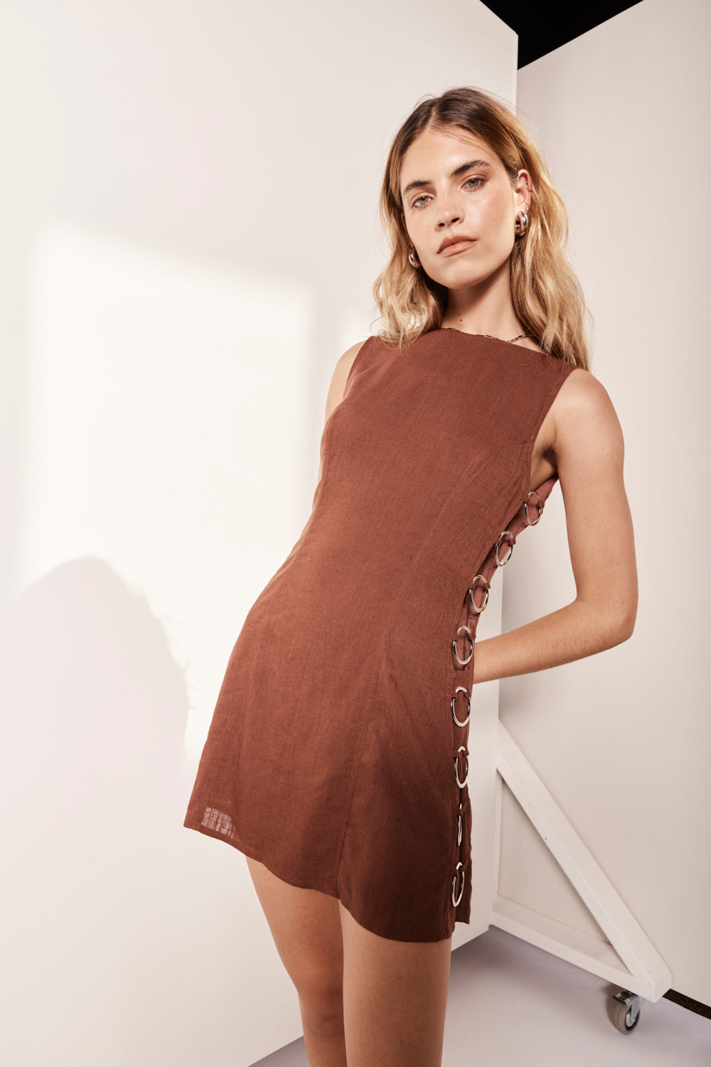 Discoteca Mini Dress Chestnut