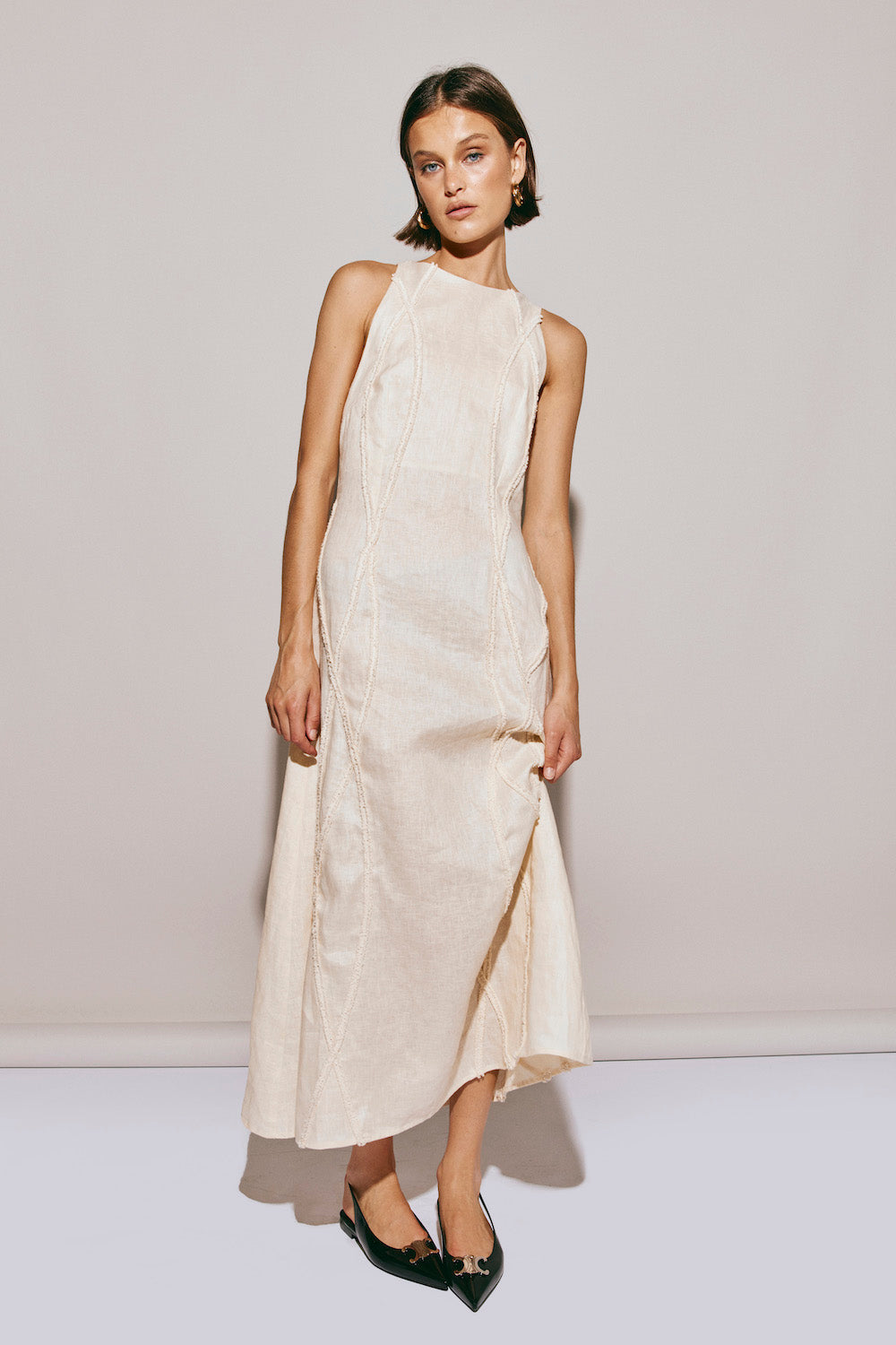 Ana Linen Maxi Dress Wave