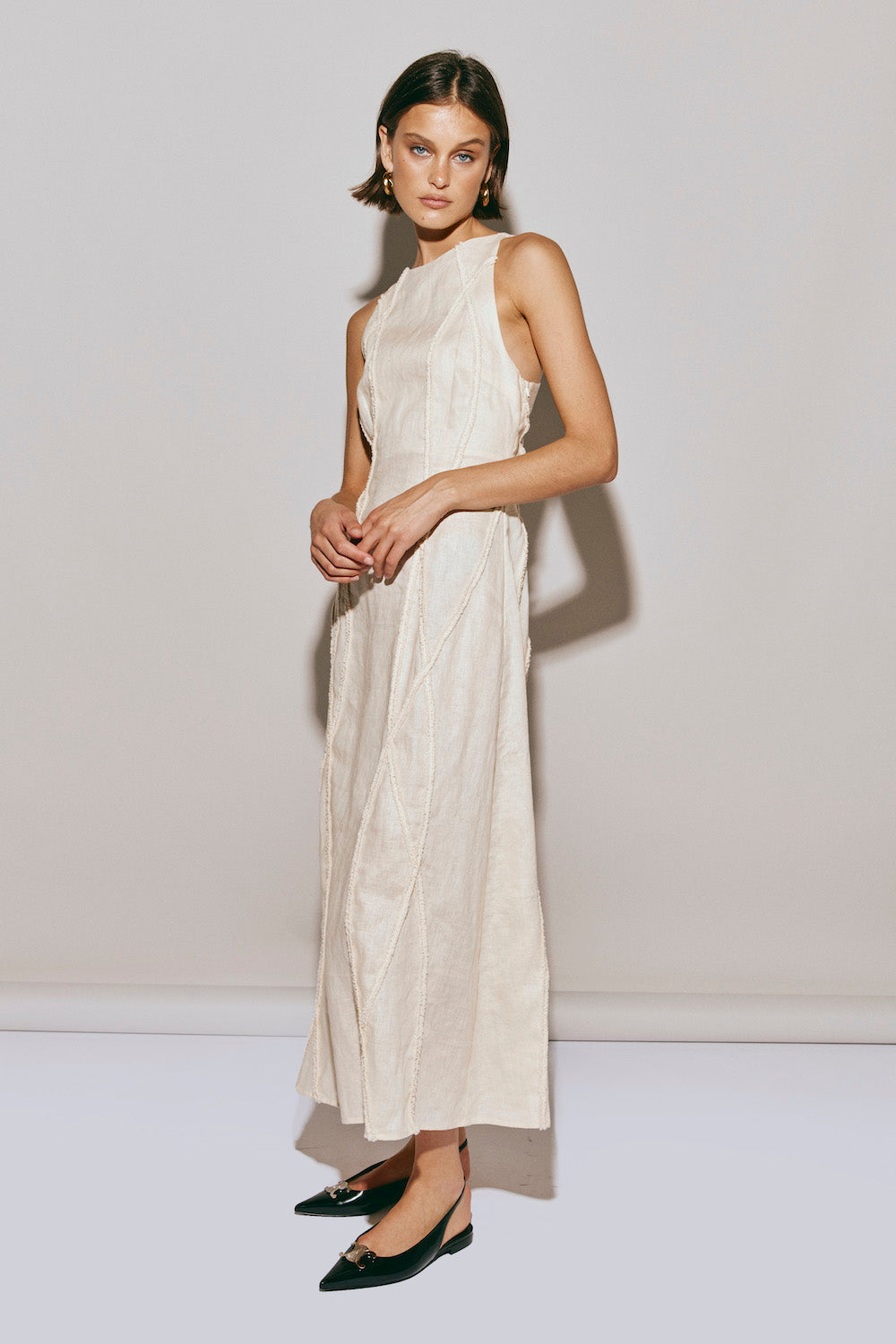 Ana Linen Maxi Dress Wave