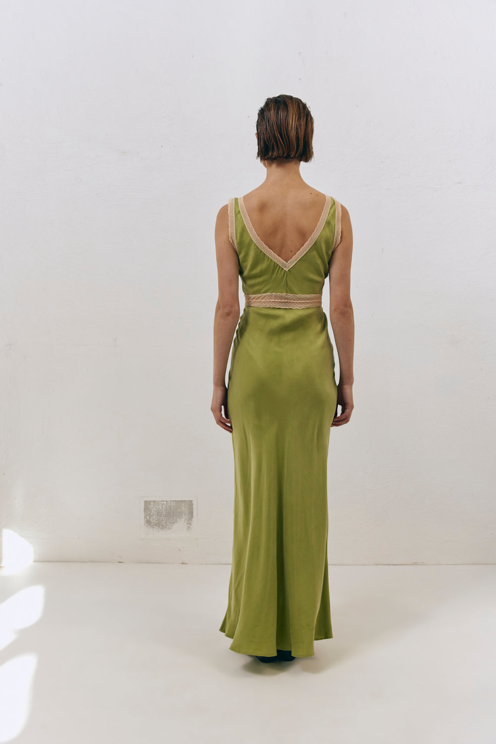 Meet Me On The Dance Floor Bias Cut Maxi Dress Lime