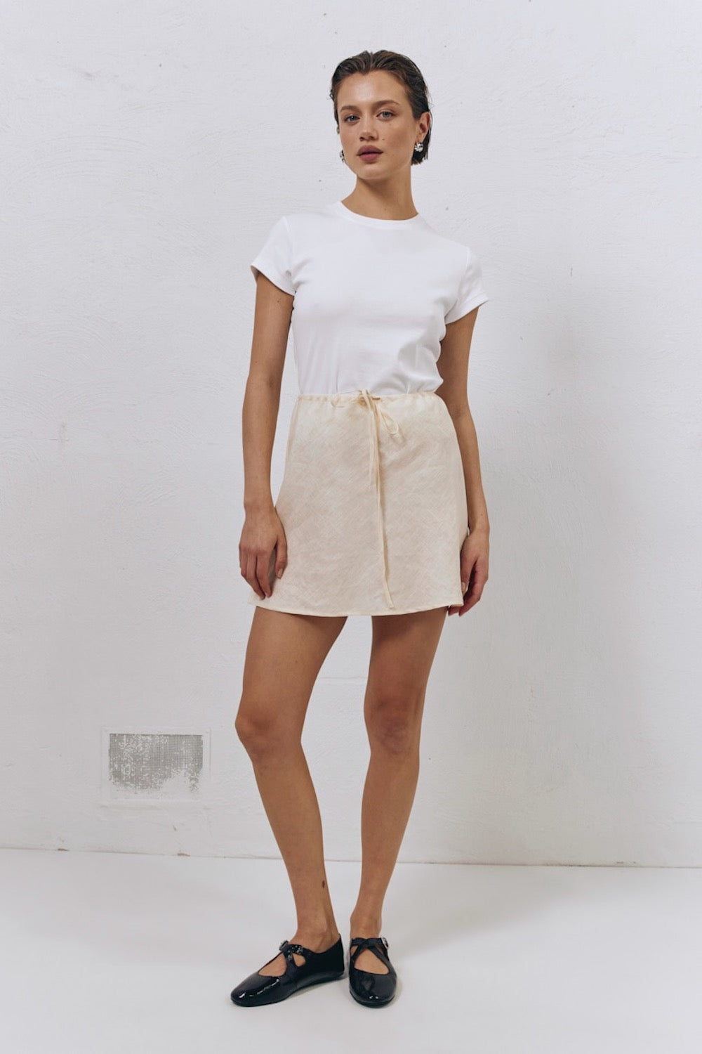 Bias cut skirt cream hotsell