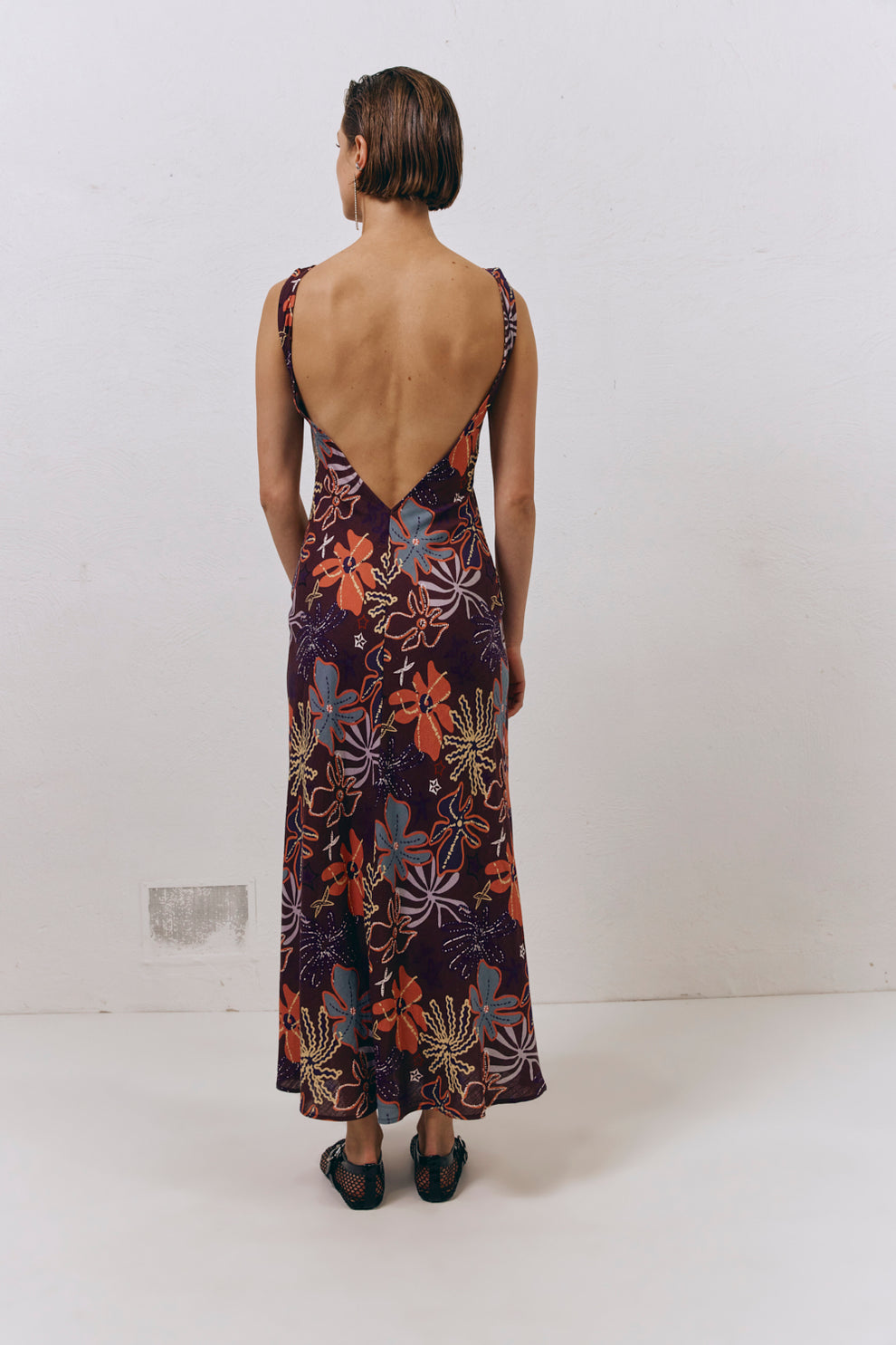 Art Of Bloom Bias Cut Maxi Dress Exotica