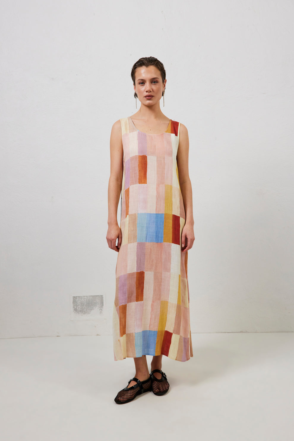 Cate Smock Maxi Dress Patchwork