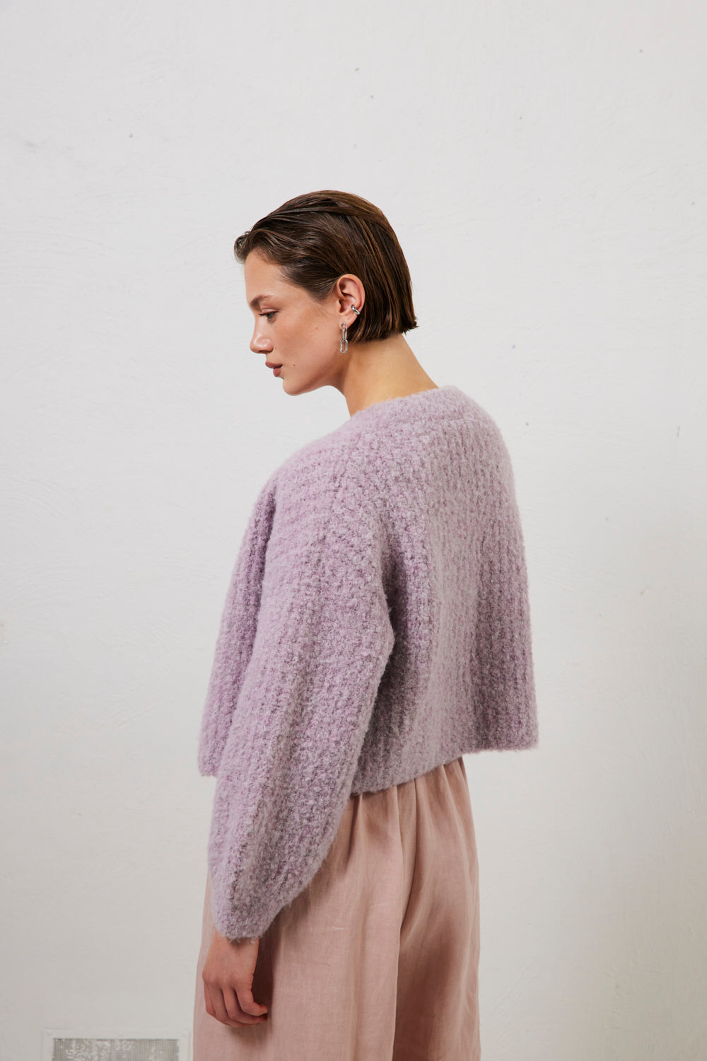 Elsie Knit Cardigan Lilac