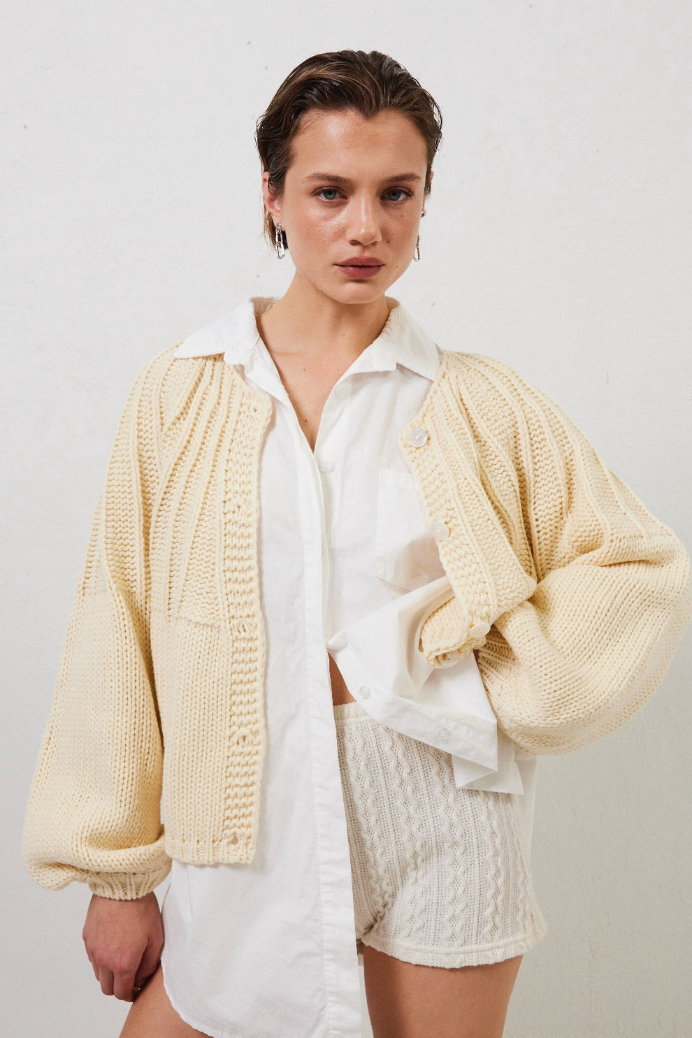 Riley Knit Cardigan Cream