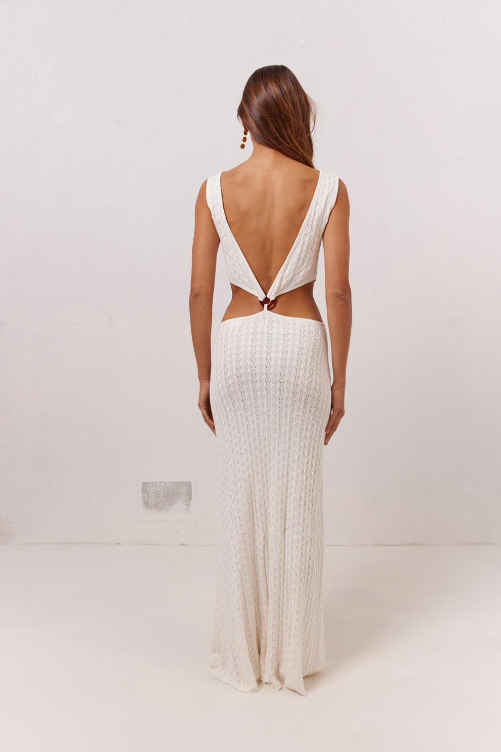 Collective Dress - Penne Knit Maxi Dress White fourth image