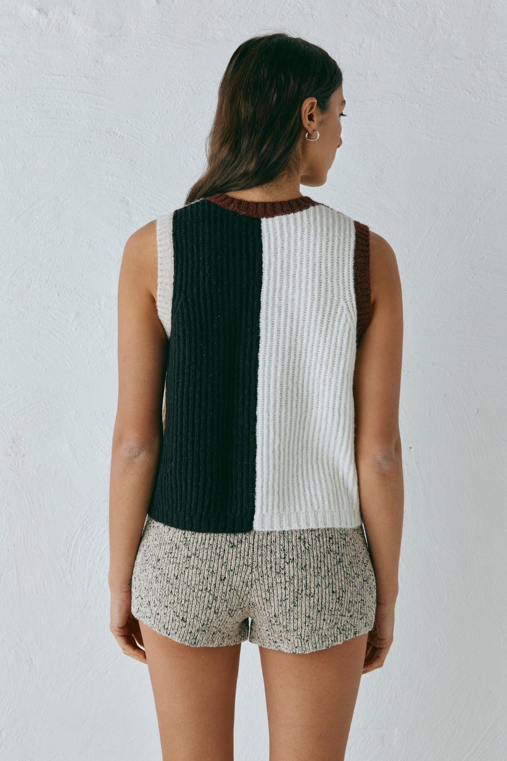 Bridgette Knit Vest Splice