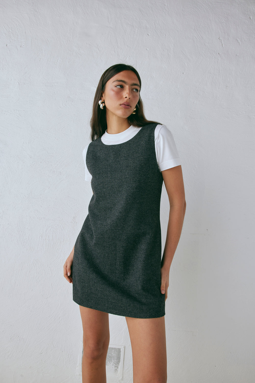 Vale Mini Dress Charcoal