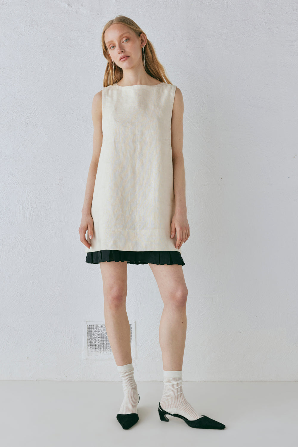 Musa Linen Mini Dress Cream