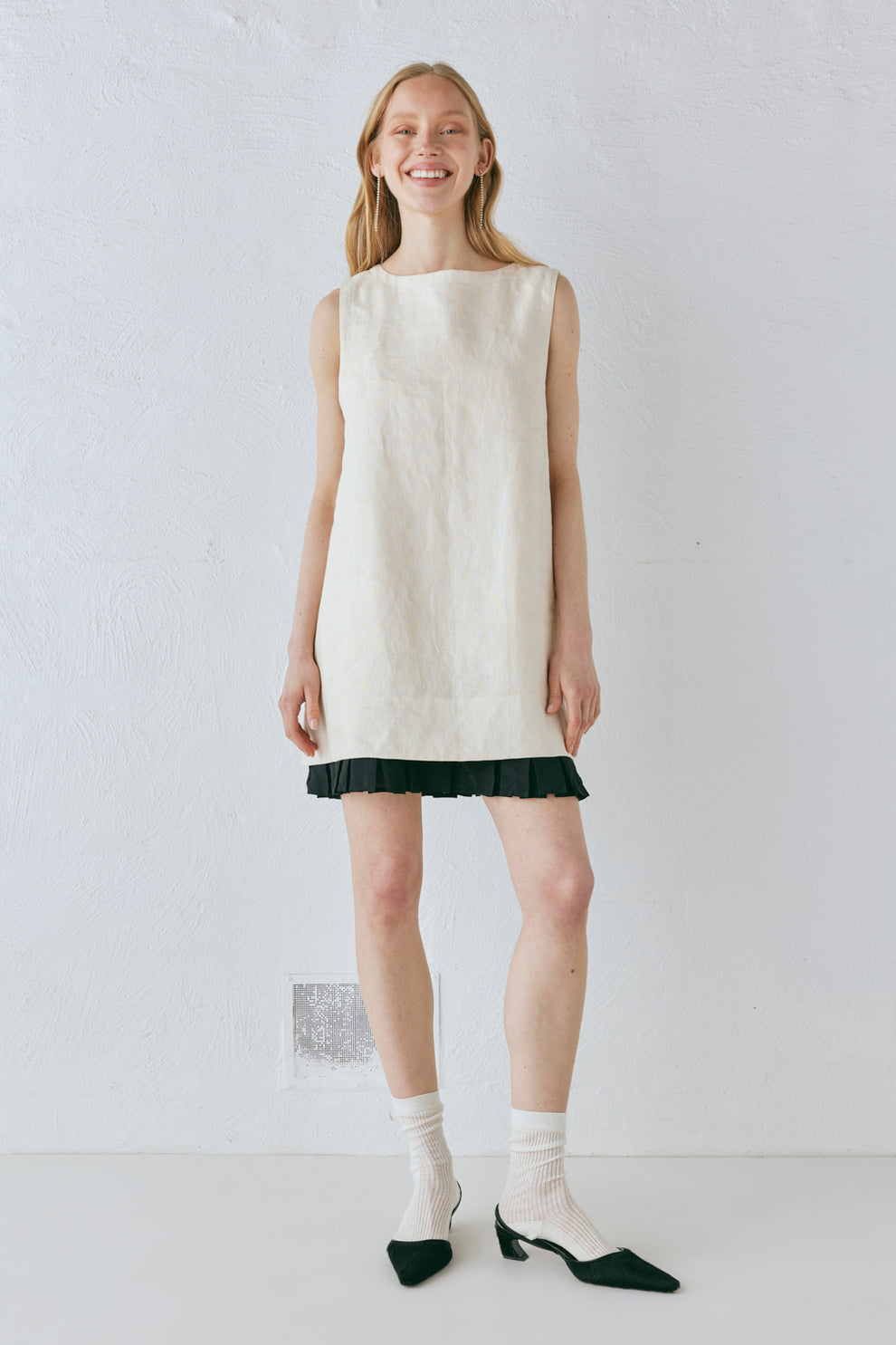 Musa Linen Mini Dress Cream