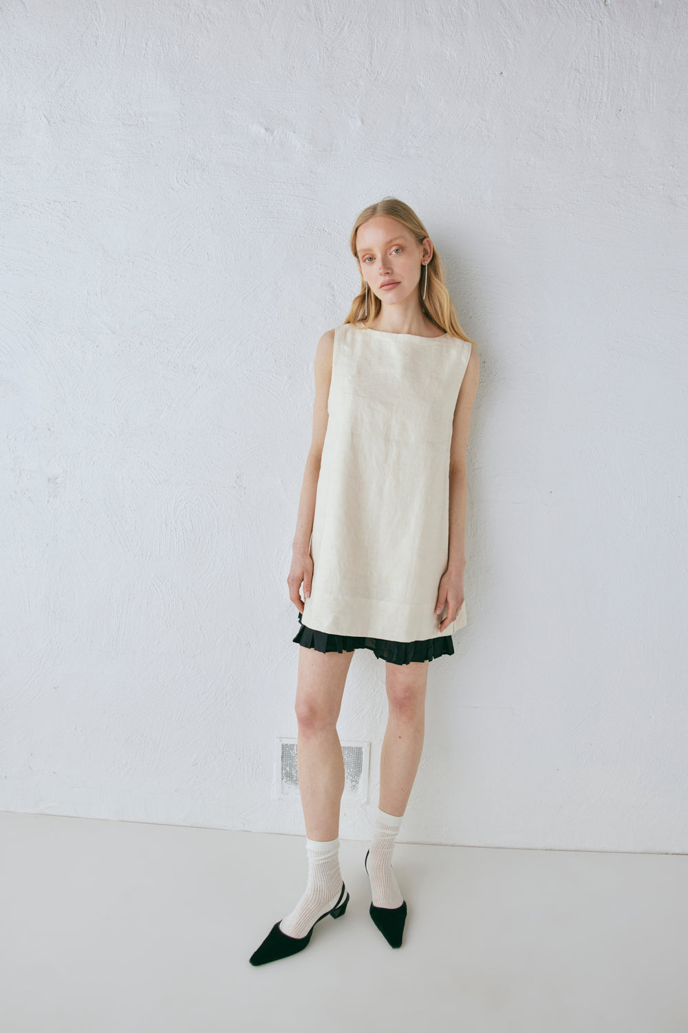 Musa Linen Mini Dress Cream