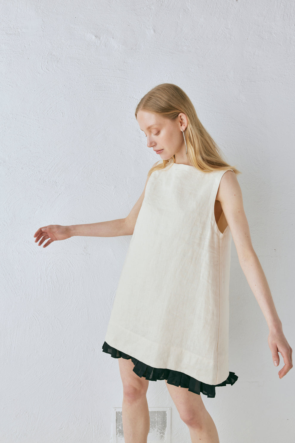 Musa Linen Mini Dress Cream