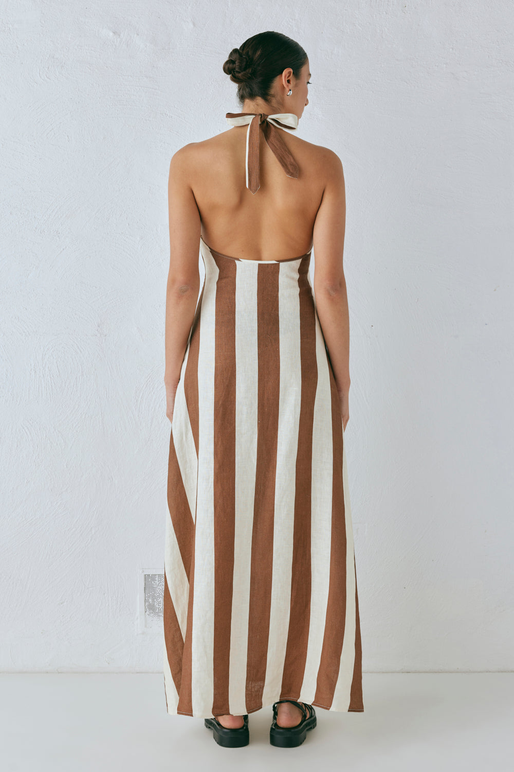 Polly Linen Maxi Dress Stripe