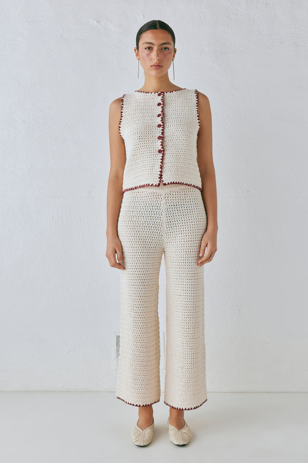 Stella Knit Vest Cream