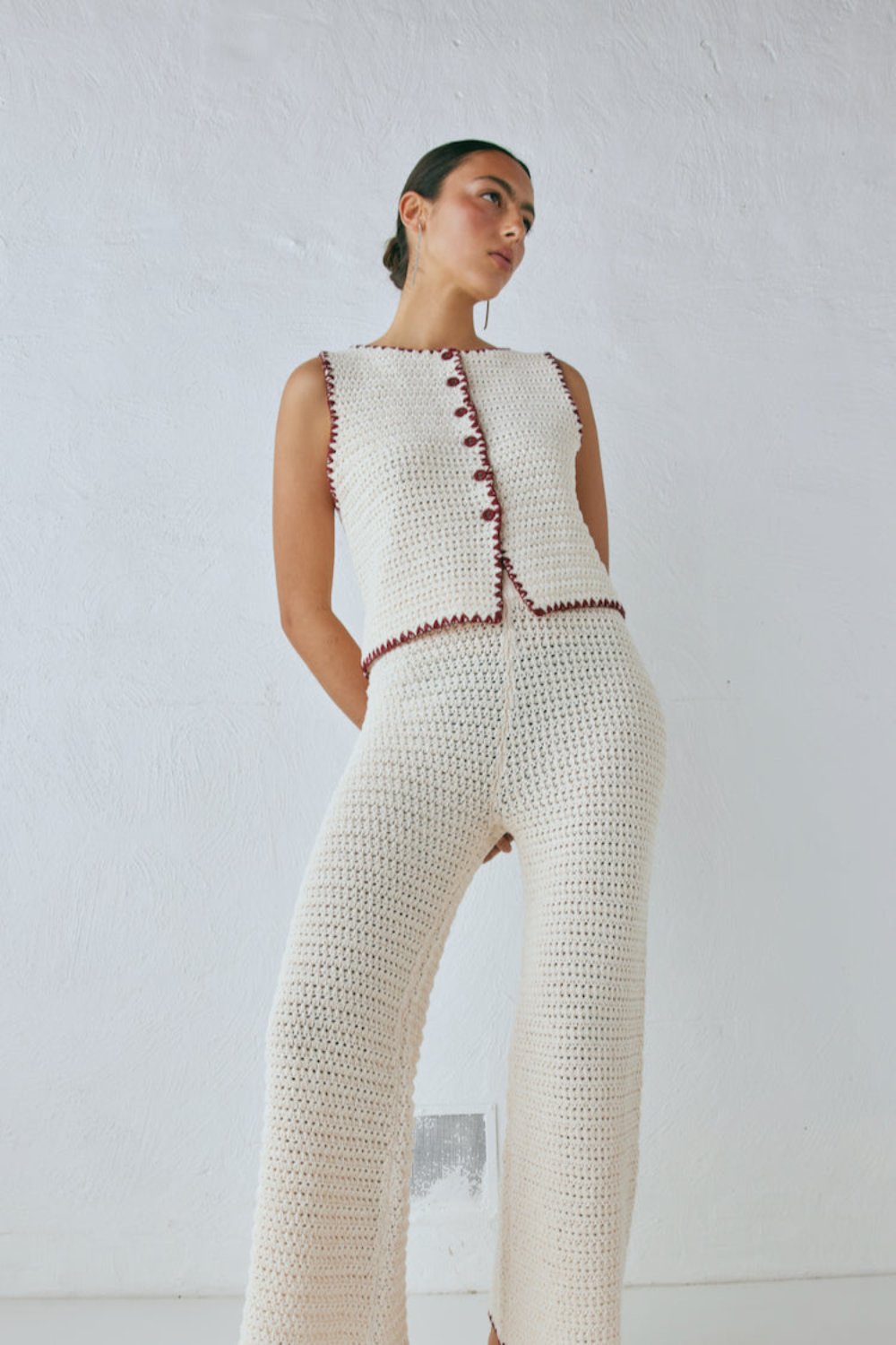 Stella Knit Vest Cream