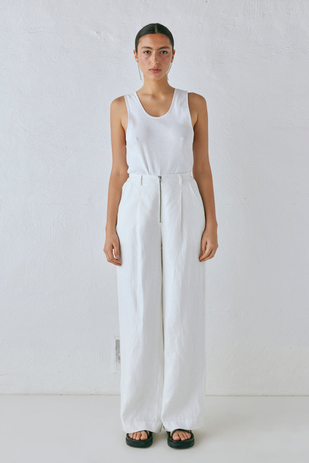 Nahna Linen Pants White