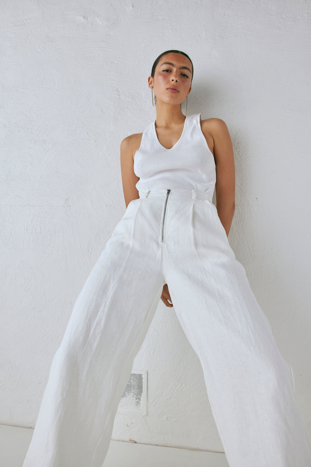 Nahna Linen Pants White