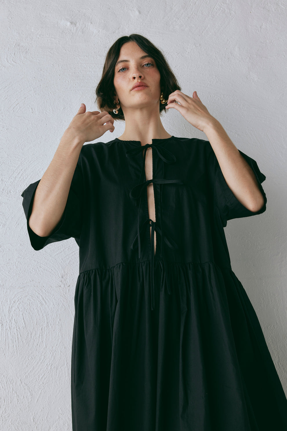 Naomi Smock Maxi Dress Black