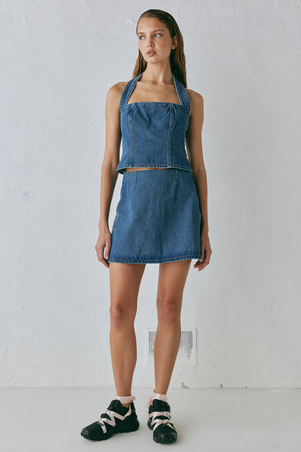 Anna Denim Top Blue