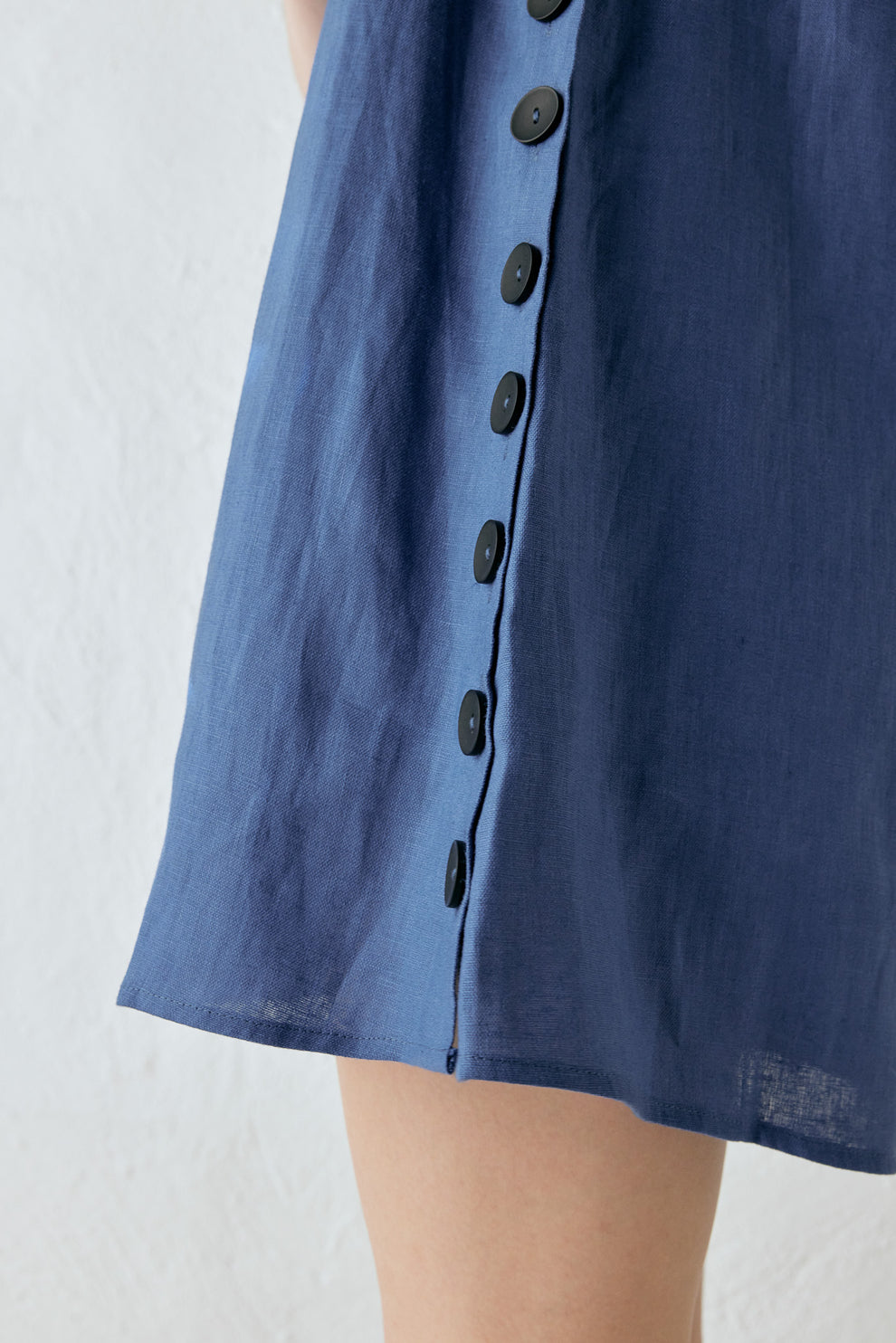 Annabelle Linen Mini Dress Blue