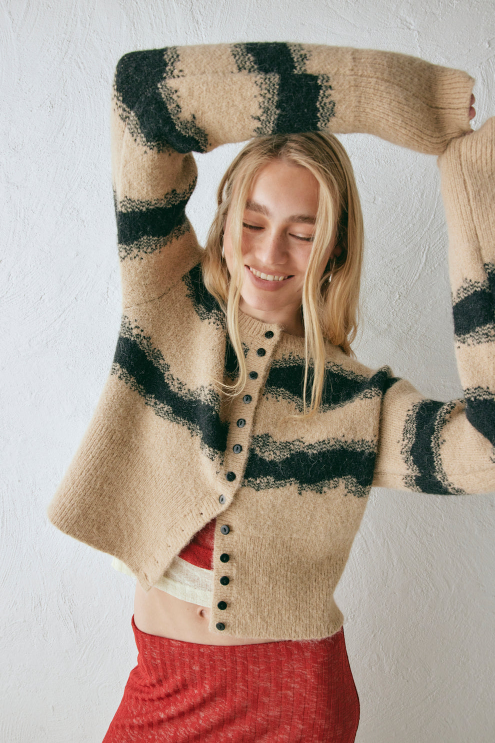 Minnie Knit Cardigan Latte