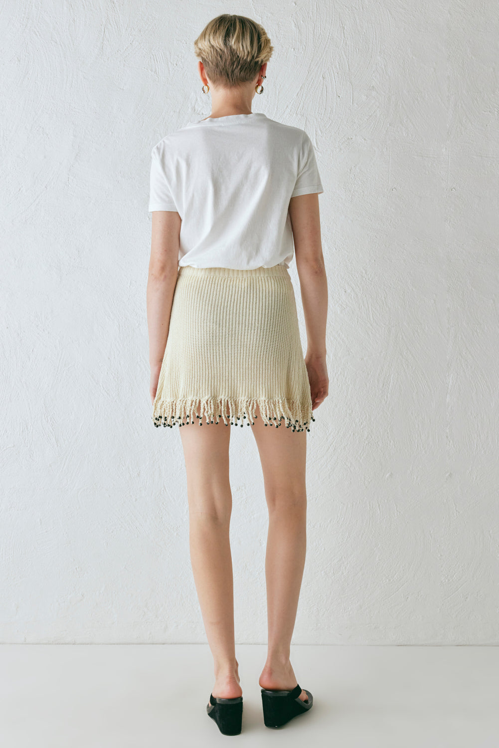 Coco Knit Mini Skirt Natural