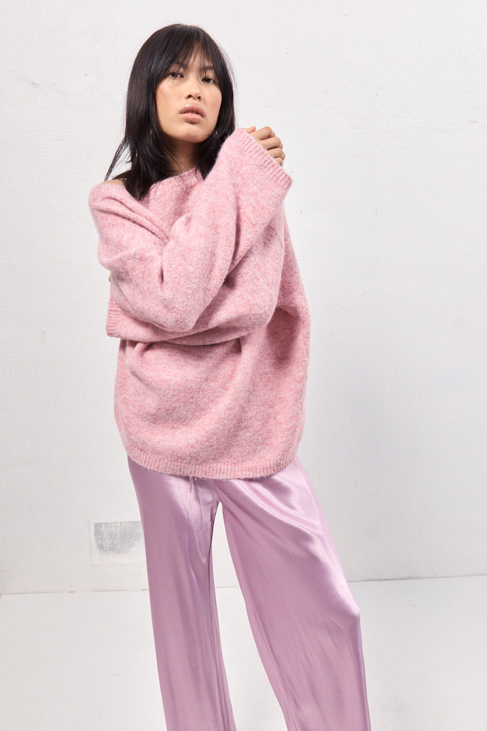 Juni Knit Jumper Pink Marle