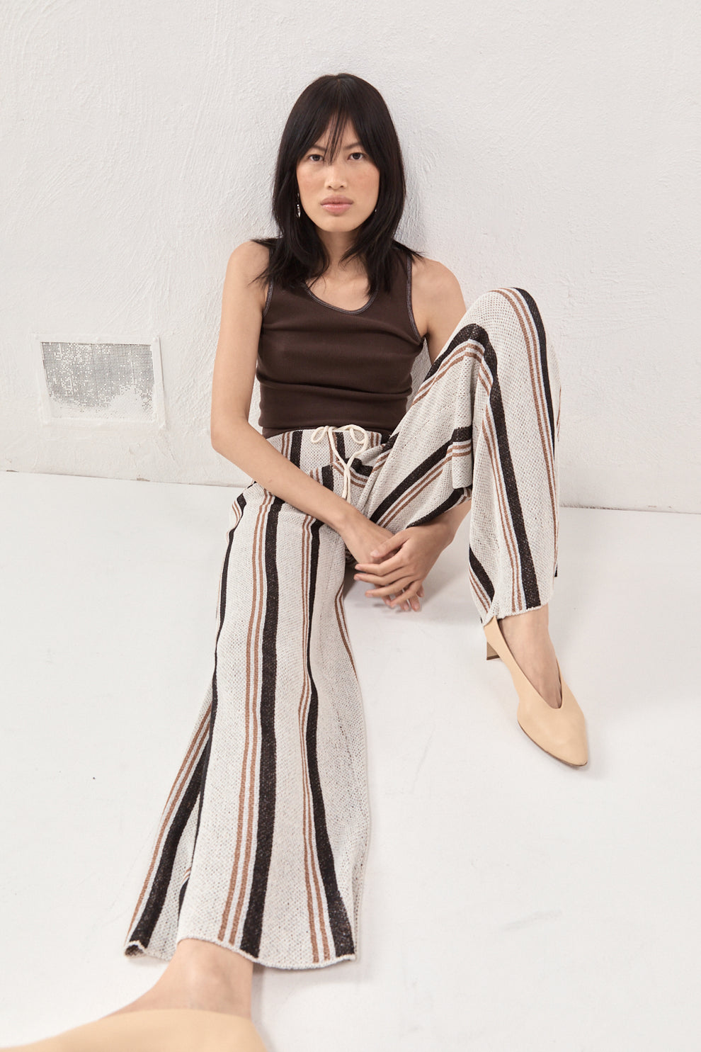 Enzo Knit Pants Stripe