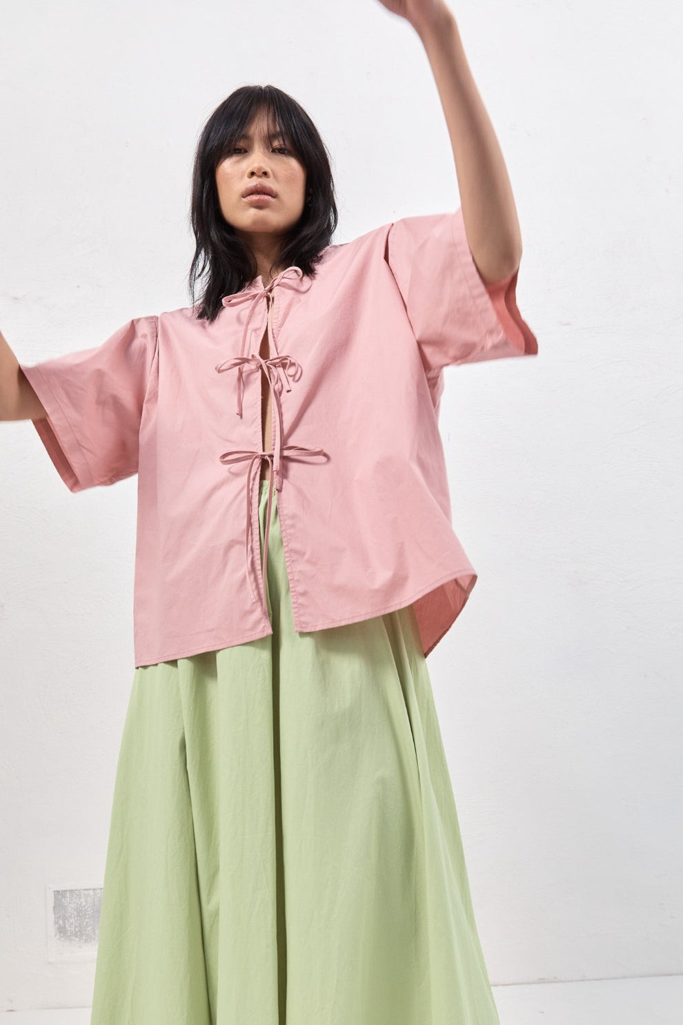 Naomi Smock Top Rose