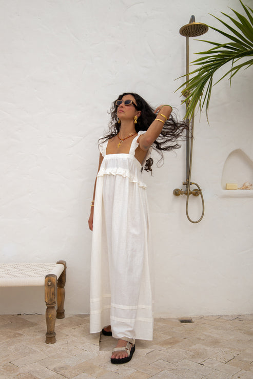 Collective Dress - Curate Create Smock Maxi Dress - White