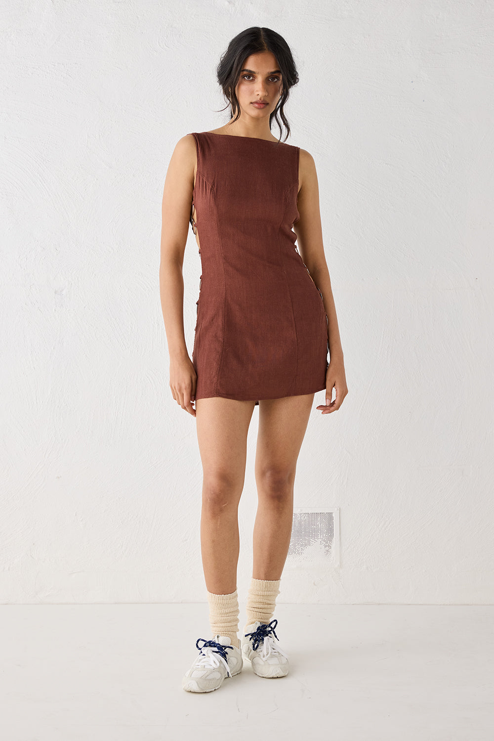 Discoteca Mini Dress Chestnut