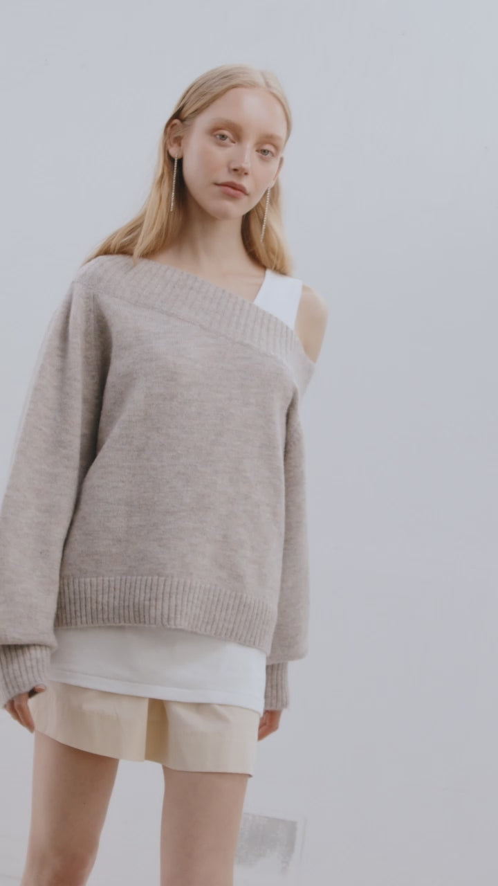 Alma Knit Jumper Grey Marle